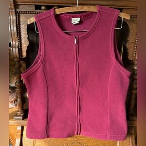 L.L. Bean Y2K Gorpcore Pink Fleece Vest Size Medium